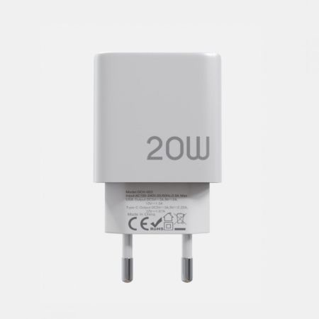 СЗУ блок 3.0A, 20W, 1USB+1Type-C Depod DCH-003 White