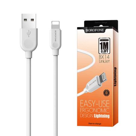 Кабель iPhone Lightning - USB 2.0A Borofone BX14 1m White