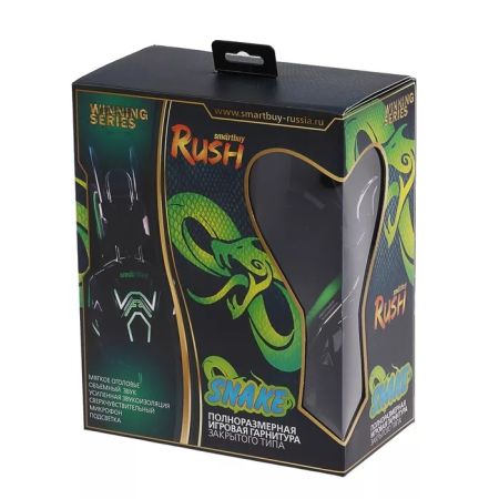 Наушники SmartBuy RUSH SNAKE SBHG-1200 Black-Green