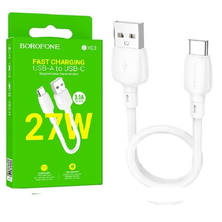 Кабель Type-C - USB 3.0A Borofone BX93 Benefit 0,25m White